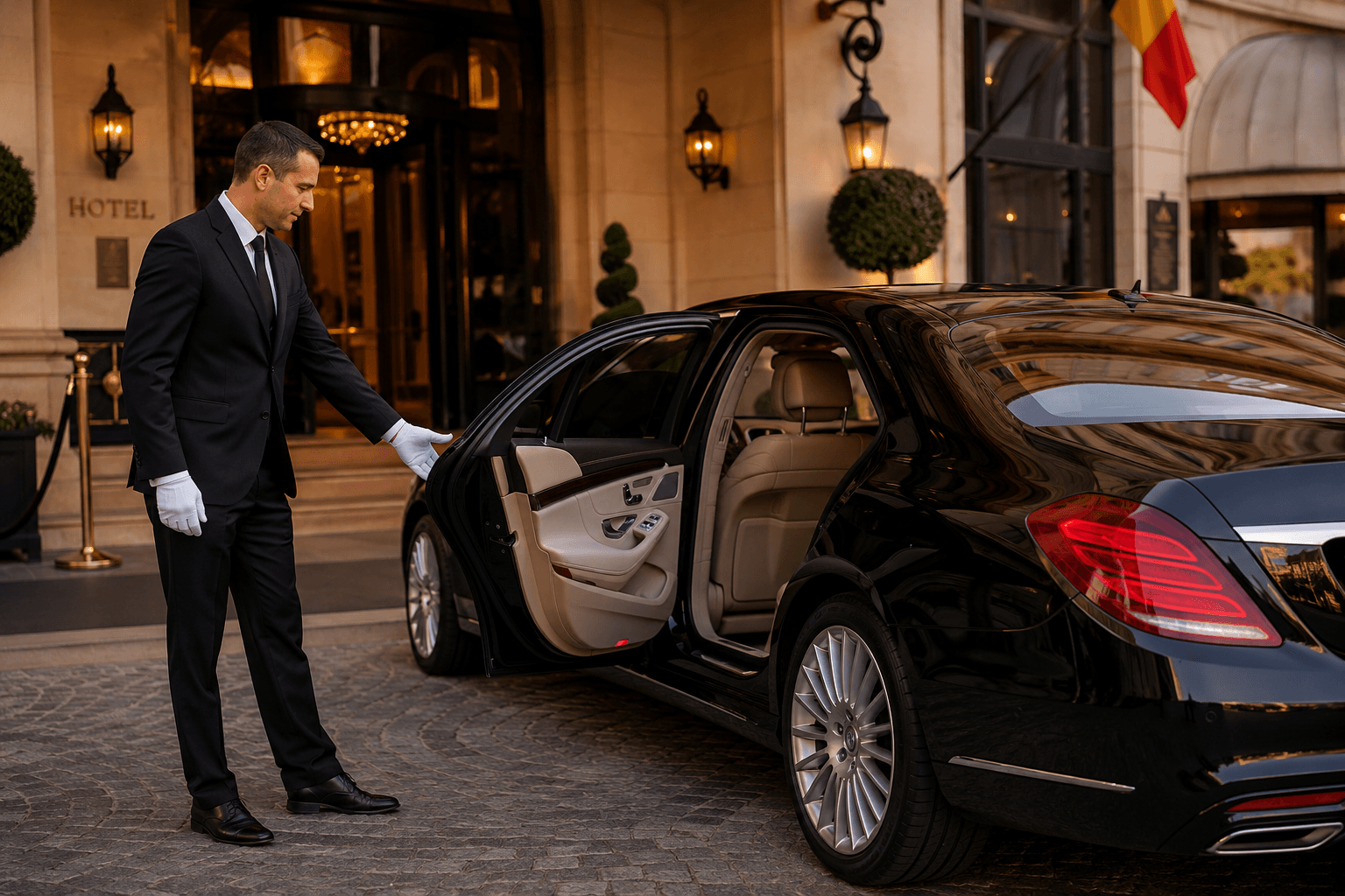 Chauffeur professionnel et véhicule premium pour service de location à l'heure à Bruxelles